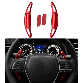KEALAS Aluminum Steering Wheel Shift Paddle Cover Extended Shifter For Toyota Camry 2018 2019 2020 2021 2022 2023,for Avalon 2019-2023,for RAV4 2019-2023,for Corolla 2019-2023 (Red)