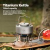 iBasingo 700ml Camping Titanium Kettle with Filter Ultralight Outdoor Coffee
