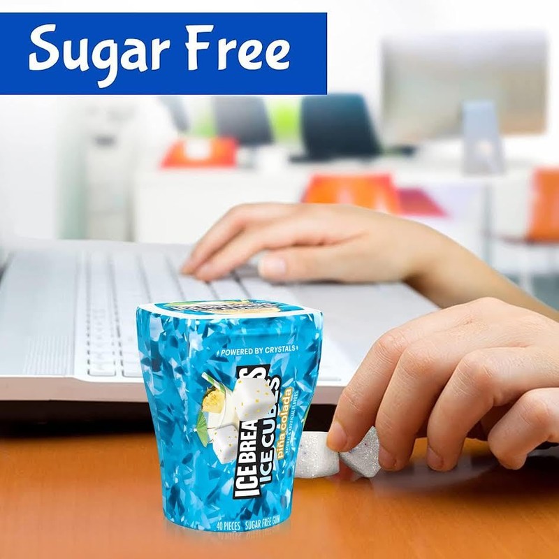 Cubes Chewing Gum, Sugar Free, Pina Colada, 40 Pieces, LIMITED