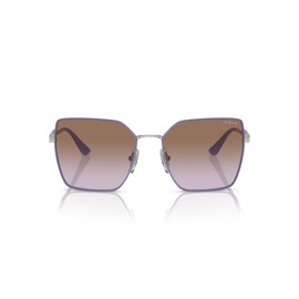 Vogue Eyewear Women's VO4284S Square Sunglasses, Top Wisteria/Silver/Violet Gradient Brown, 56 mm
