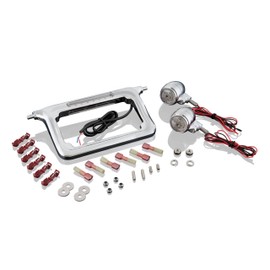 Show Chrome Accessories 16-133A License Plate Holder with Amber Turn Signals