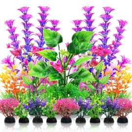 QUOZUO QUOZUO Aquarium Decorations Plants, 20pcs Aquarium Decor Plants, Colorful Fish Tank Accessories, Fish Tank Plants Plastic Decoration for Aquariums