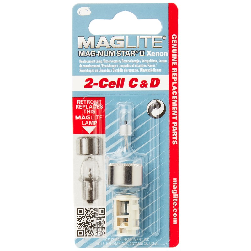 MagLite Xenon, 2 Cell C and D Replacement lamp