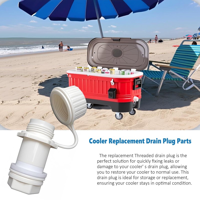 ORTREE Threaded Drain Plug Assembly with Plastic Tethered Cap,Suitable for