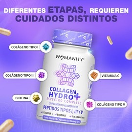 Colágeno Hidrolizado Biotina Péptidos Tipo Iii 100 Puro Vitamina Cápsulas Rellenos Hormonas Formulado Por Doctoras Womanity Prueba Hasta Días