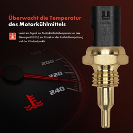 Frankberg Engine Temperature Sensor 2-Pin Compatible with 1 Series F21 118-140 3 Series F30 F80 318-340 ActveHybrd M3 5 Series F10 535 550 ActveHybrd M5 Replace# 13627580635