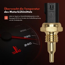 Frankberg Engine Temperature Sensor 2-Pin Compatible with 1 Series F21 118-140 3 Series F30 F80 318-340 ActveHybrd M3 5 Series F10 535 550 ActveHybrd M5 Replace# 13627580635
