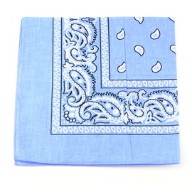 NYFASHION101 Bandana unisex de doble cara de algodón con estampado de cachemira, Azul (Sky Blue), Talla única