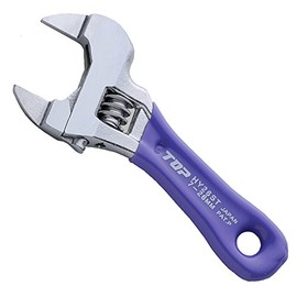 TOP Industry (TOP) Eco Fork Short Eco Wide Monkey Wrench Tip Ultra Thin Violet Mouth Opening 0.3 - 1.0 inches (7 - 26 mm) Tip Thickness 0.1 inch (2.5 mm) Water Tap Mixing Faucet Tool HY-26STV Tsubame Sanjo Made in Japan