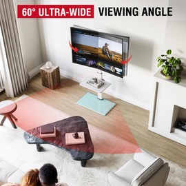 AOKCOS Floor TV Stand for 32-70" TVs, 60 Degree Swivel Floor Standing TV Stand with Tilting, 8 Level Height Adjustable Tall TV Stand for Living Room/Bedroom, Holds up to 88 lbs, MAX VESA 400x400mm