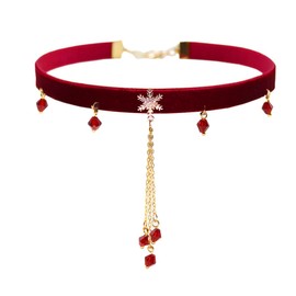 MOMOCAT Black Velvet Red Pendant Choker Necklace for Women Gothic Lace Chokers Necklace Witch Bride Vampire Accessories Aesthetic kawaii Jewelry for Women Teen Girls, 18.9inch（48cm), velvet, red