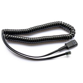 Project Telecom U10P Standard Connection Lead – QD to RJ11 Cable – Compatible with Plantronics Corded Headsets – Direct Connect Adapter for Desk Phones