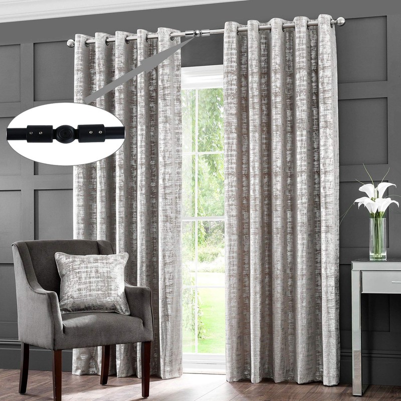 2 x 3/4" Black Adjustable Bay Window Corner Curtain Pole