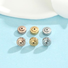Earring Backs, JIACHARMED Disc Earring Backs - Set of 6 pcs Large Pierced Earring Replacements for Droopy Ears Heavy Earrings, Studs, and Diamonds - Elegant Design,Mixed Color
