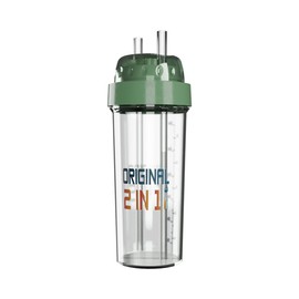 Generic Original 2in1 Double Bottle Container with Separating Lid, BPA Free, Water & Juice, Unisex