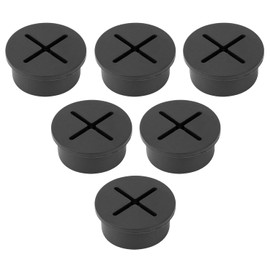 10Pcs Black 1 Inch Desk Cable Hole Cable Grommet Cord Grommet Wall Grommets for Wiring Wire Hole Cover Cable Grommet for Cables Flexible Silicone Desk Hole Grommets for Desk Table Other Furnitures