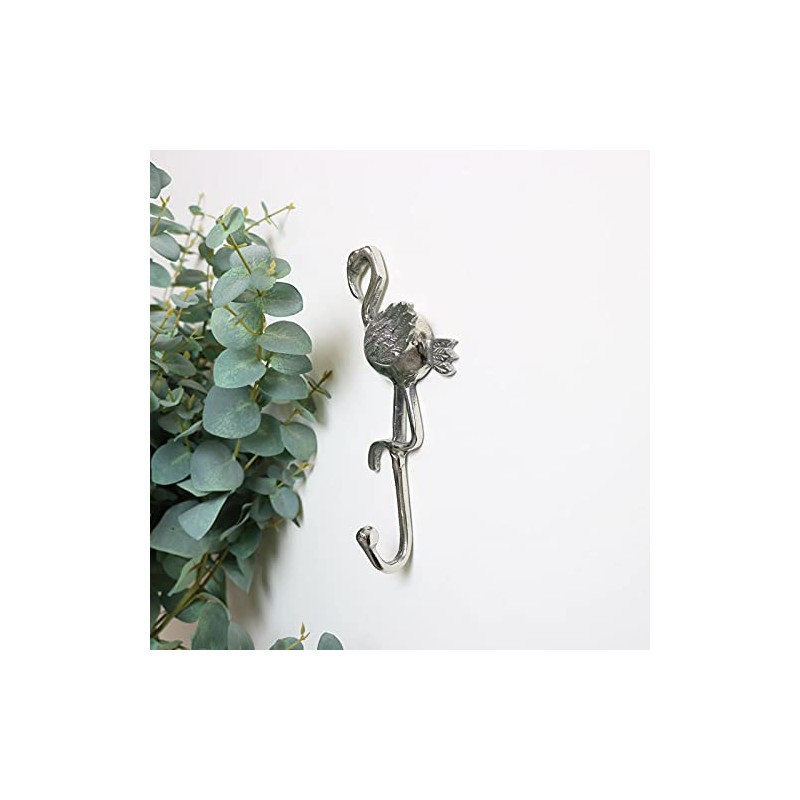 Melody Maison Silver Flamingo Wall Hook