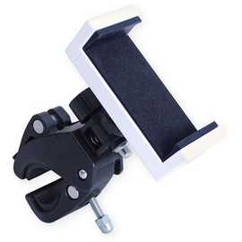 keepdrum PH01 WH Universal Smartphone Holder for Bicycle, E-Scooter or Microphone Stand White