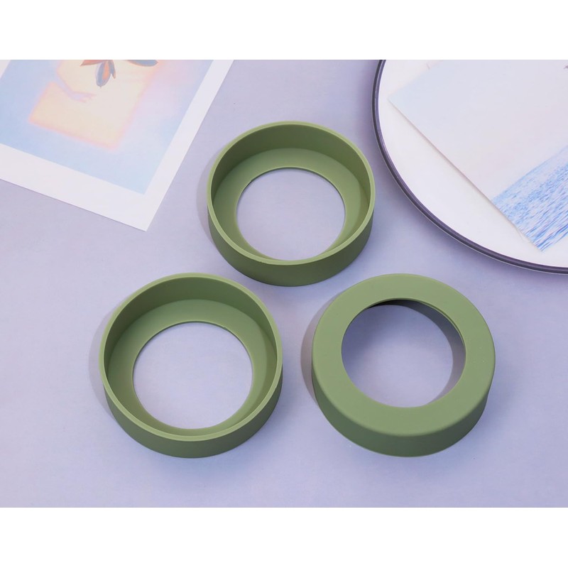 ONLYKXY 3pcs 6.5cm Silicon Protective Cup Mat Sleeve Heat-Resistant Bottle