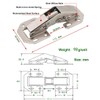 TamBee Cabinet Door Hinges Easy Installation 90 Degree Kitchen Concealed