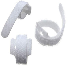 VELCRO® Brand Cable Ties One Wrap Double Sided Straps 20mmx200mm White 10 Pieces