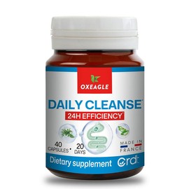 CRDT OXEAGLE Daily Cleanse Gentle Herbal Cleanse & Digestive Support Supplement  Made in France– 40 Capsules - Specification: 2 Bottles