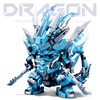 kececo Dragon Mecha Transforming,Mechanical Robot Dragon-Shaped Model Building Block Toy