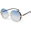 styleBREAKER 09020120 Women's Round Sunglasses with Tinted Polycarbonate Lenses and
