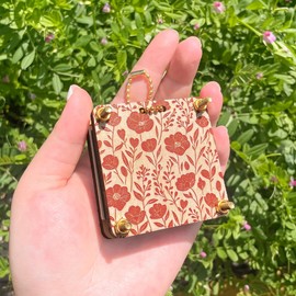 Happinit Pocket Flower Press, Small Flowers Press Kit, Micro Flower Pressing, Mini Plant Preservation Kit for Arts and Crafts Lovers (Gold)