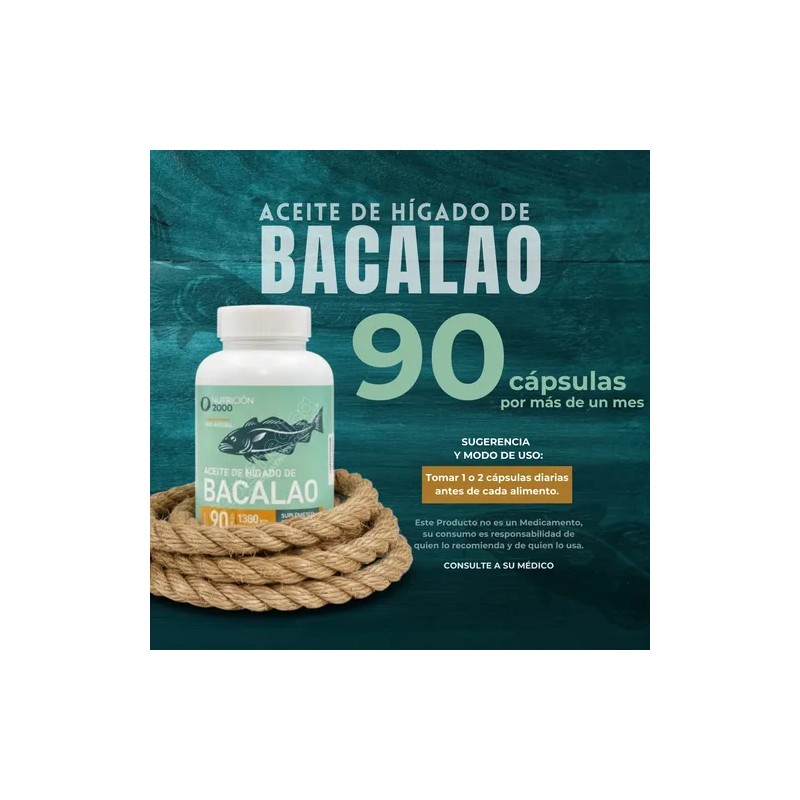 Capsulas De Aceite De Higado De Bacalao 90cap Nutricion 2000
