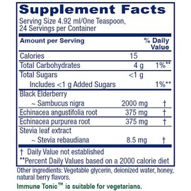 Vitanica Immune Tonic, Black Elderberry Syrup, Immune Support, 4 Ounce