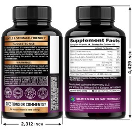 Iron Supplement for Women - Iron 65mg (Ferrous Sulfate 325mg) - Stomach Friendly | Slow Release Iron | High Absorption - Vitamins C, D3, B6, B12 & Folate - Iron Level & Energy Support - 120 Capsules