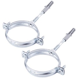 SKIR'CO Pipe Brackets for Diameter 75-80 mm Pipes, Clamps, Pipe Supports for Wall and Ceiling Mounting (Pack of 2)