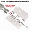 Hinges, Exterior Door Hinges Brushed Nickel 6 Pack 4 Inch