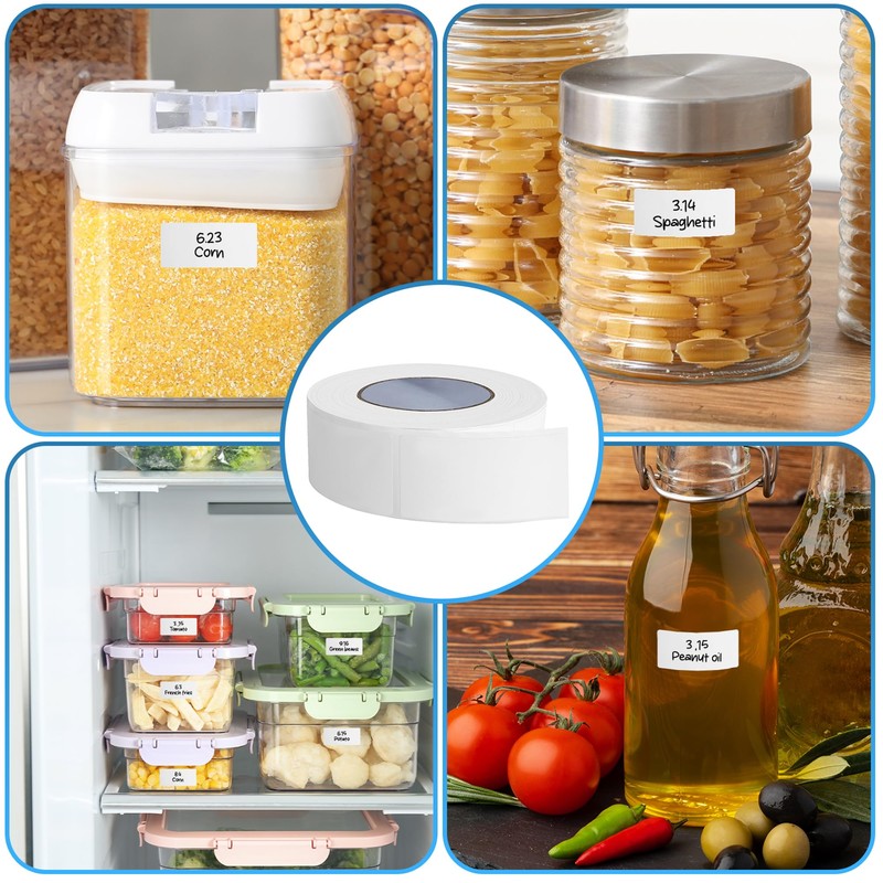 Removable Freezer Labels 500pcs,1 x 2 Inch Blank Food Labels
