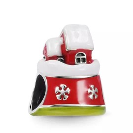 Minimalist Charm Jewelry Christmas House Charm For Bracelet, Christmas Gift Charm, Gift For Christmas