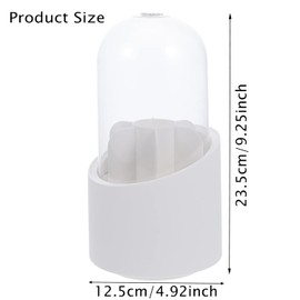 Cosmetic Organiser, 360 Rotatable Waterproof Cosmetic Organiser, White Makeup Brush Organiser, Cosmetic Makeup Organiser, Cosmetic Brush Organiser, for Room Dressing Table, Bedroom, Bathroom