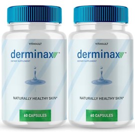 Derminax Capsules, Derminax Supports Natural Healthy and Glowing Skin Pills - Maximum Strength, Derminax Vitamin Supplement Support Pills, Derminax Support Capsules Reviews (2 Pack)