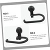 Angoily Abs Bathroom Suction Cup Paper Holder Black Towel Suction