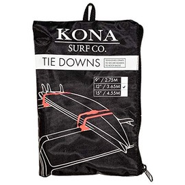 KONA SURF CO. Tie Down Surf Rack Straps in Black sz:12ft