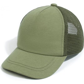 DRESHOW Toddler Baseball Hat Baby Sun Hat Cute Plain & Dinosaur Patterned Hats Unisex Baby Trucker Hats Infant Toddler Child Hats for Boys Girls, 1 piece: grass green