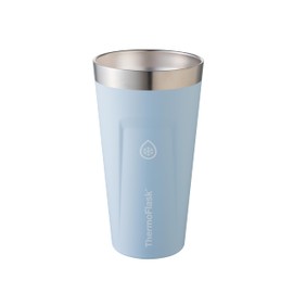 Thermo-Flask Stacked Tumbler (Light Blue, 23.7 fl oz (700 ml), Stylish, Thermal Insulation, Tumbler, Camping, Stainless Steel