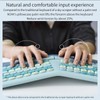 Wireless Ergonomic Keyboard and Mouse Combo with PU Wrist Rest,