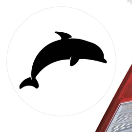 Huuraa Sticker Dolphin Silhouette Sticker Size 10 cm with Motif for All Animal Lovers Gift Idea for Friends and Family