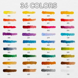 MeiLiang Watercolor Paint Set 36 Vibrant Colors 5ml / 0.17 Fl Oz Tubes, Watercolor Tubes with Great Value, Water Color Paints Art Supplies for Adults, Artists & Beginners