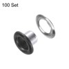 HARFINGTON 100set Grommets Kit Metal Eyelets 4mm 1/6" Hole Tiny