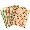 DERAYEE Geschenkpapier aus Kraftpapier, Weihnachten, 12 Stück, festliche und farbenfrohe
