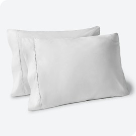 Bare Home Premium 1800 Ultra-Soft Microfiber Pillowcase Set - Double Brushed - Hypoallergenic - Wrinkle Resistant (Standard Pillowcase Set of 2, White)