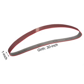 sourcing map 1" x 30" 120 Grit Sanding Belt Aluminum Oxide Sandpaper Belts for Portable Strip Sander Wood Finishing Metal Drywall Polishing Sharpening Abrasive Paper 5pcs