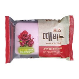 Taekwang Distribution Rose Exfoliating Soap 1 Bar Soap / 태광유통 장미 때 비누 1개 비누